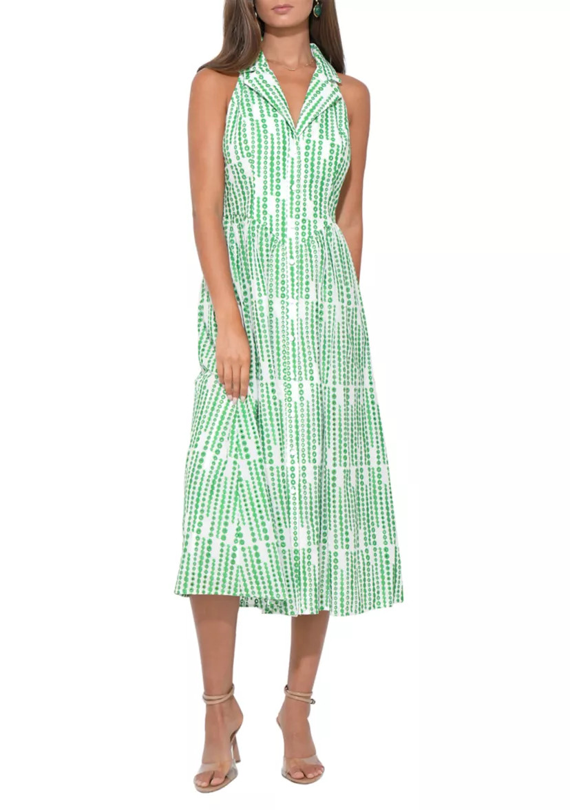 Women's Ruby Halter Embroidery Midi Dress | Belk