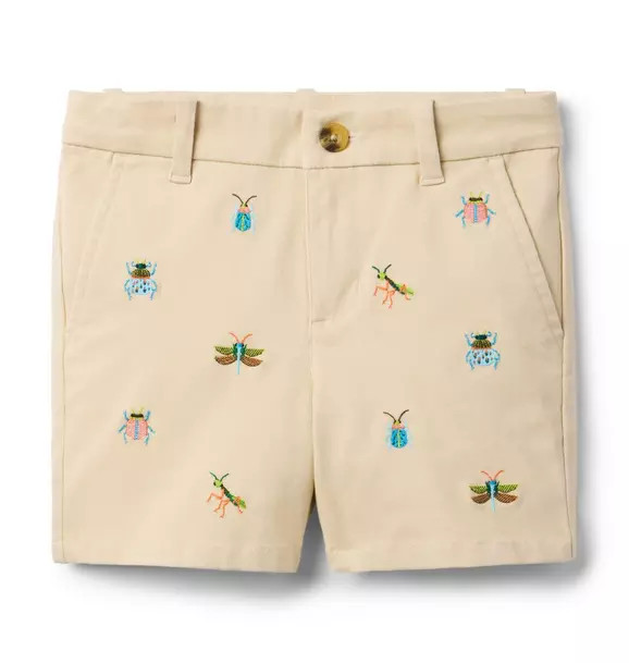 Embroidered Bug Friends Twill Short | Janie and Jack