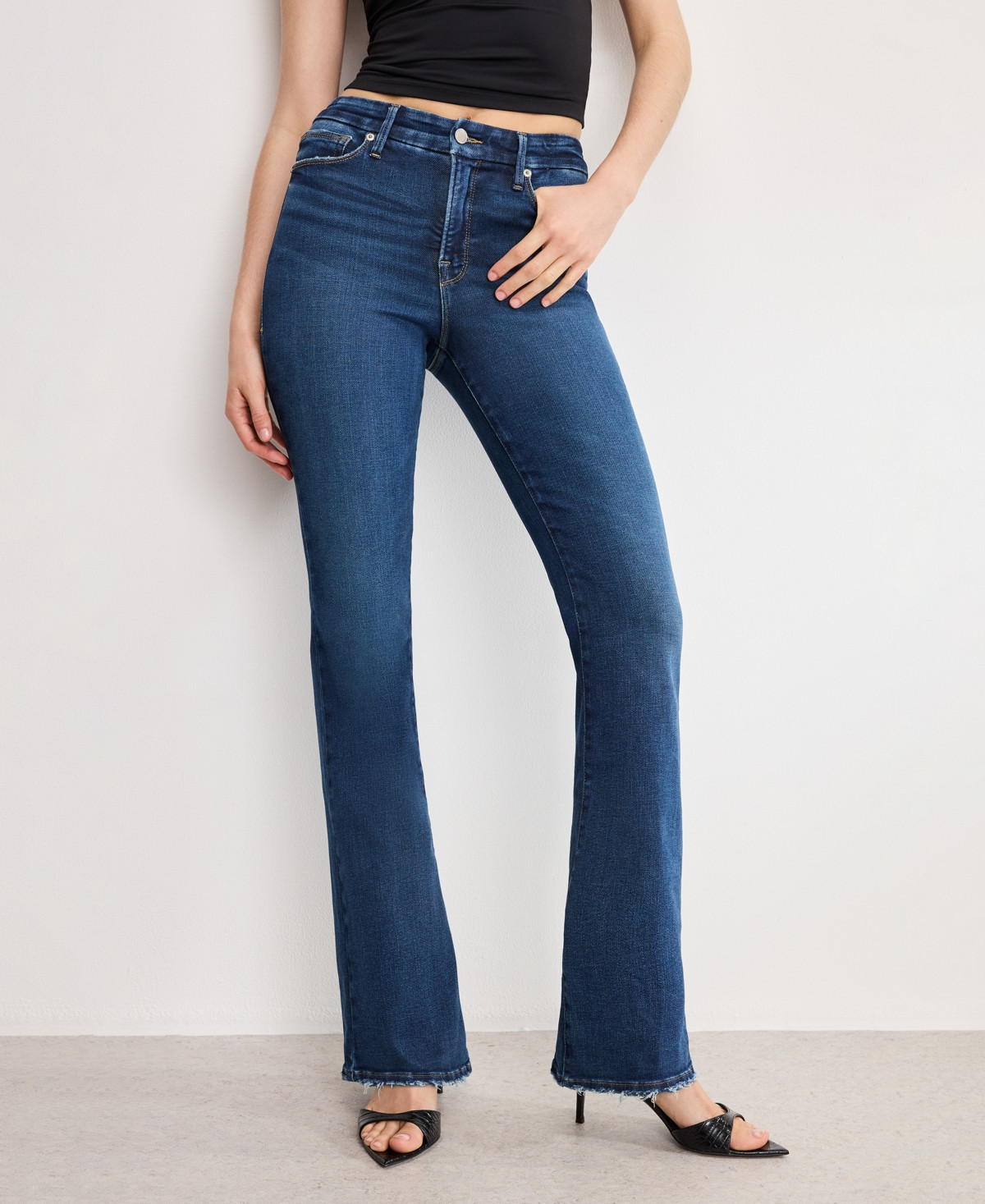 Good American Women's Soft Tech Good Classic Bootcut Jeans - Indigo511 | Macy's