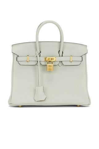 Hermes Clemence Birkin 25 Handbag in Grey | FWRD 