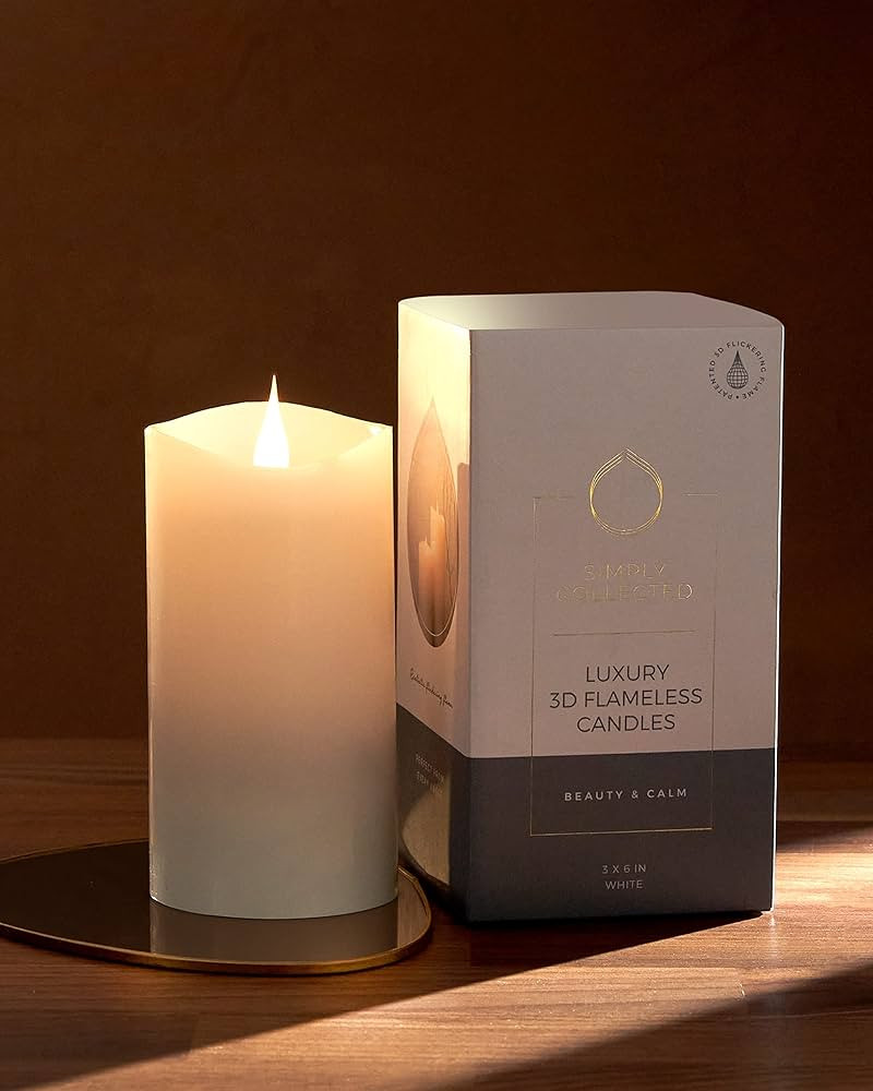 Simply Collected Flickering Flameless Candles Battery Operated with Timer, 800+ Hours Realistic 3... | Amazon (US)