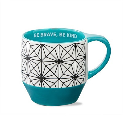 tag Be Brave Kind Mug Aqua Earthenware Everyday | Target