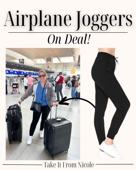 THE Take It From Nicole airplane pants are BACK ON LIGHTNING DEAL! I wear these joggers every time I fly. I size up one to an XL. Super comfy, lightweight, and stretchy.

#LTKtravel #LTKsalealert #LTKfindsunder50