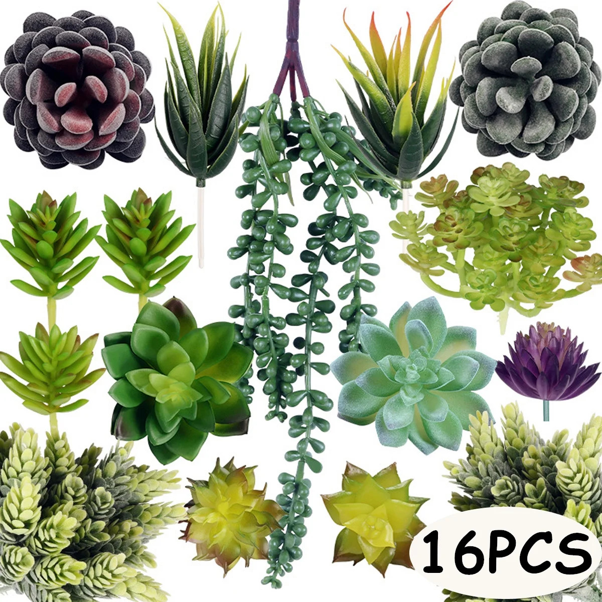 Artificial Plants Succulents Faux Succulents Decor Premium Crafting DIY Floral Decor for Home Gar... | Walmart (US)