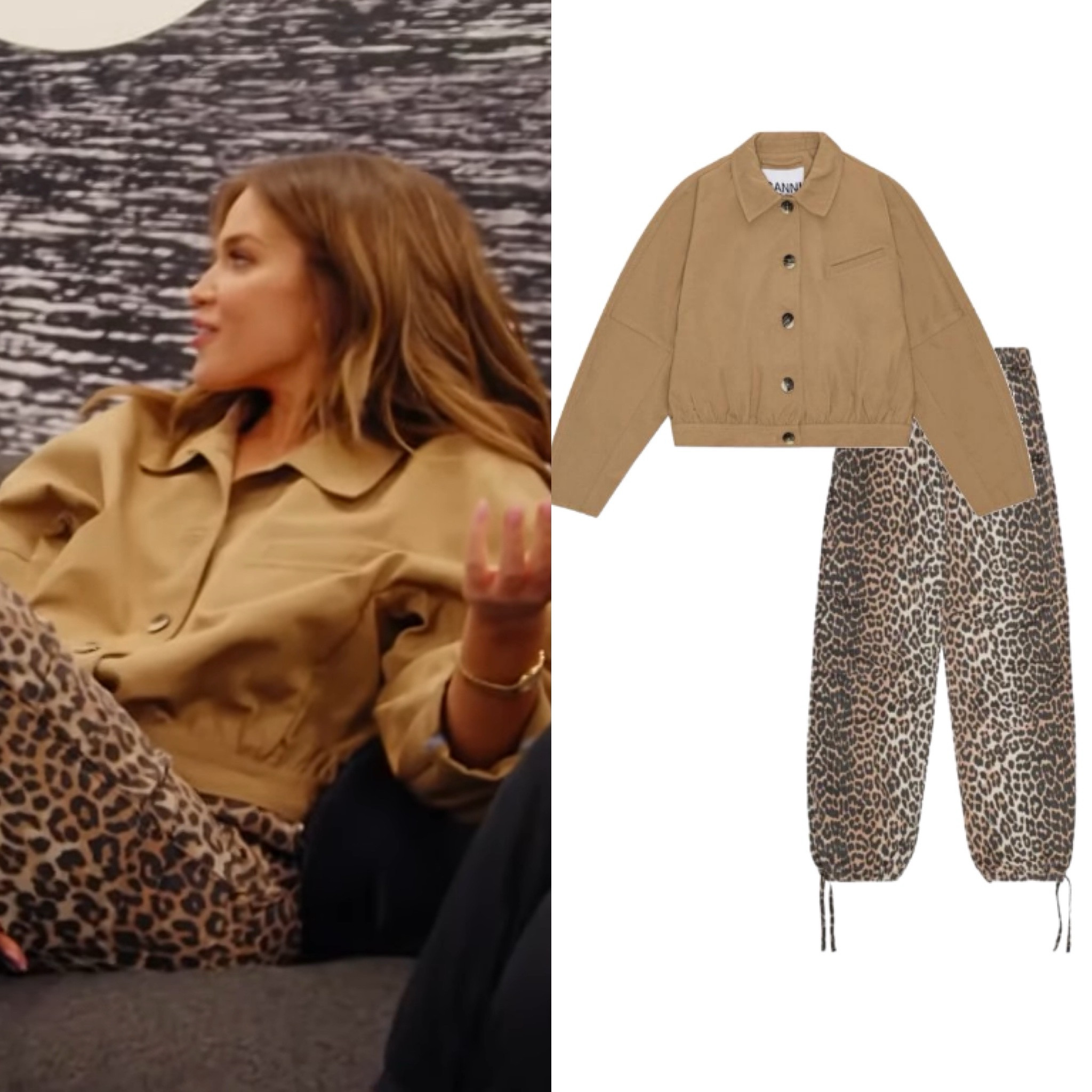 Brynn Whitfield’s Khaki Jacket and Leopard Pants 