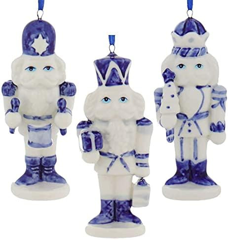 Kurt Adler J0853 Holiday Decorative Porcelain Delft Blue Nutcracker Hanging Accessory Christmas T... | Amazon (US)
