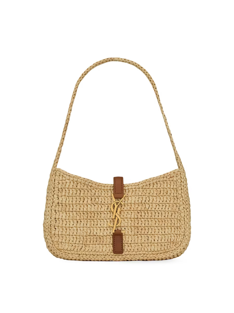Le 5 A 7 Mini Hobo Bag in Raffia | Saks Fifth Avenue