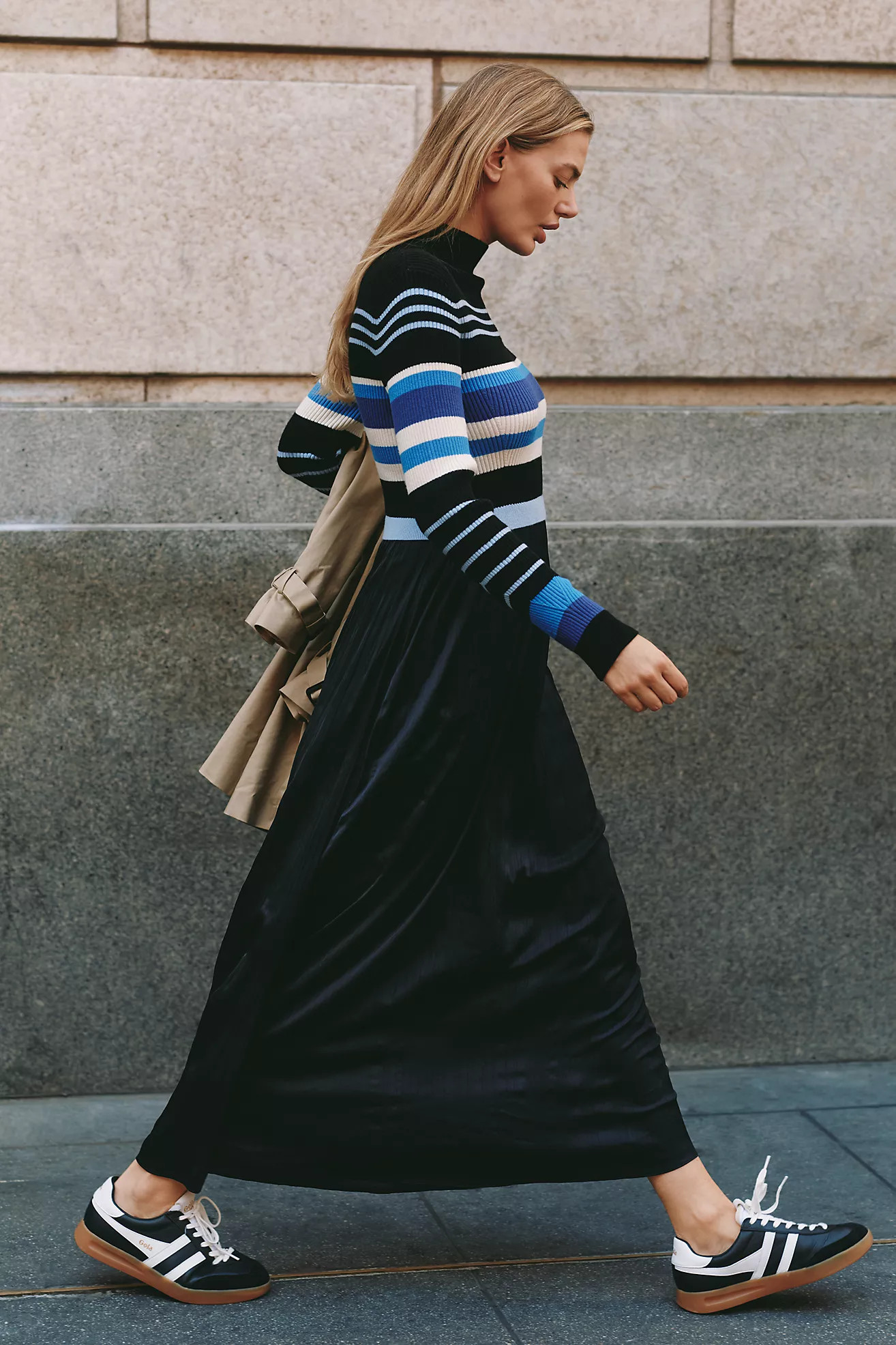 The Thea Long-Sleeve Twofer Maxi Dress | Anthropologie (US)