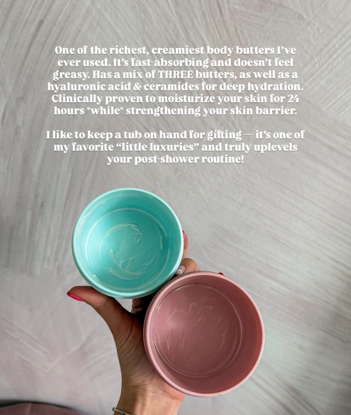 This body butter from Tula is fast absorbing and doesn’t feel greasy!

#LTKmorningroutine #LTKselfcare #LTKBeauty