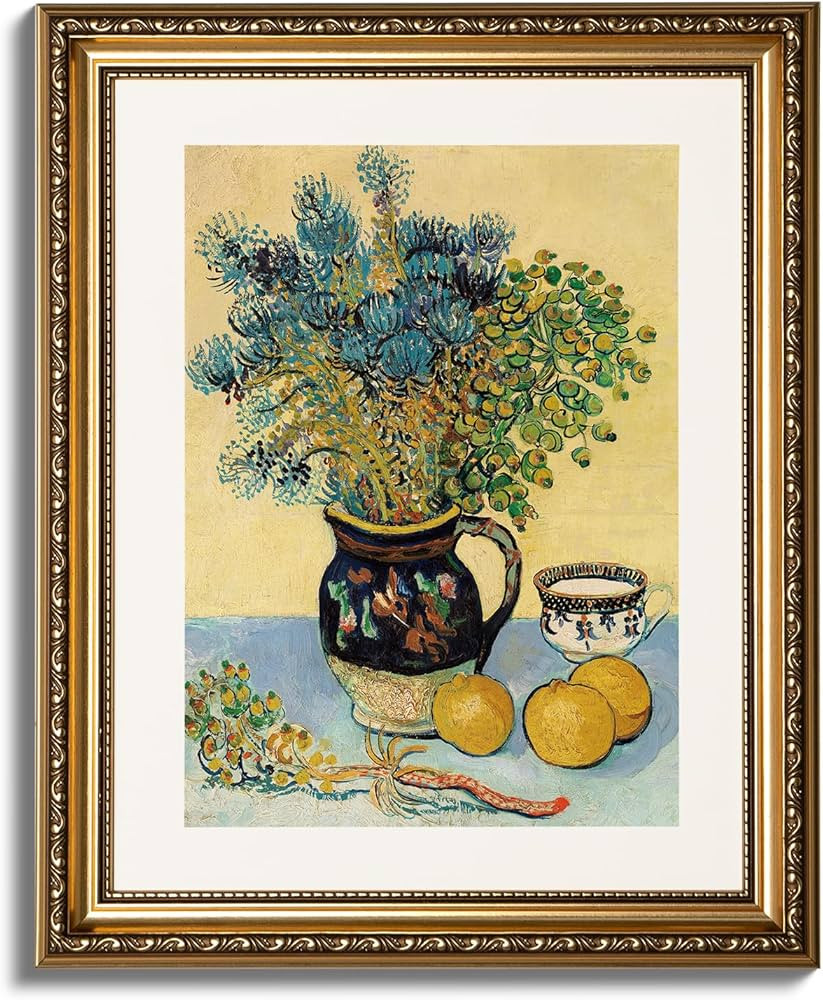 ARPEOTCY Vintage Gold Framed Wall Art, Wildflowers Retro Van Gogh Paintings, Canvas Prints Artwor... | Amazon (US)
