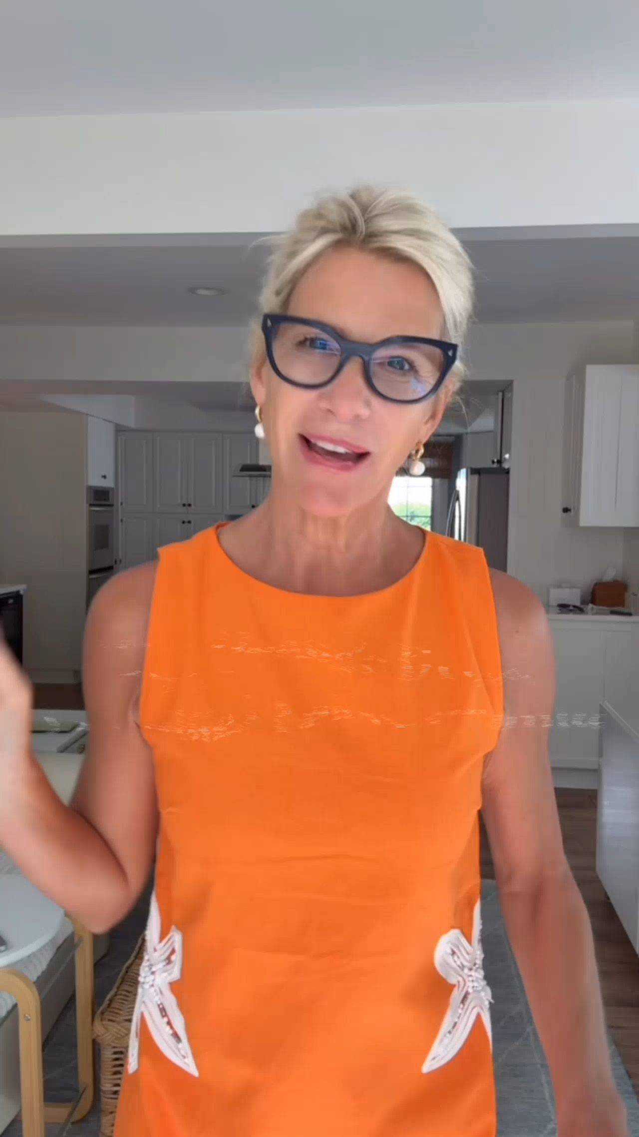 This orange linen blend dress is my favorite summer brunch outfit with flat sandals, pearl earrings, a sun hat, and a lightweight sweater for cool mornings and air-conditioned restaurants. 

 #LTKgrwm #LTKootd
