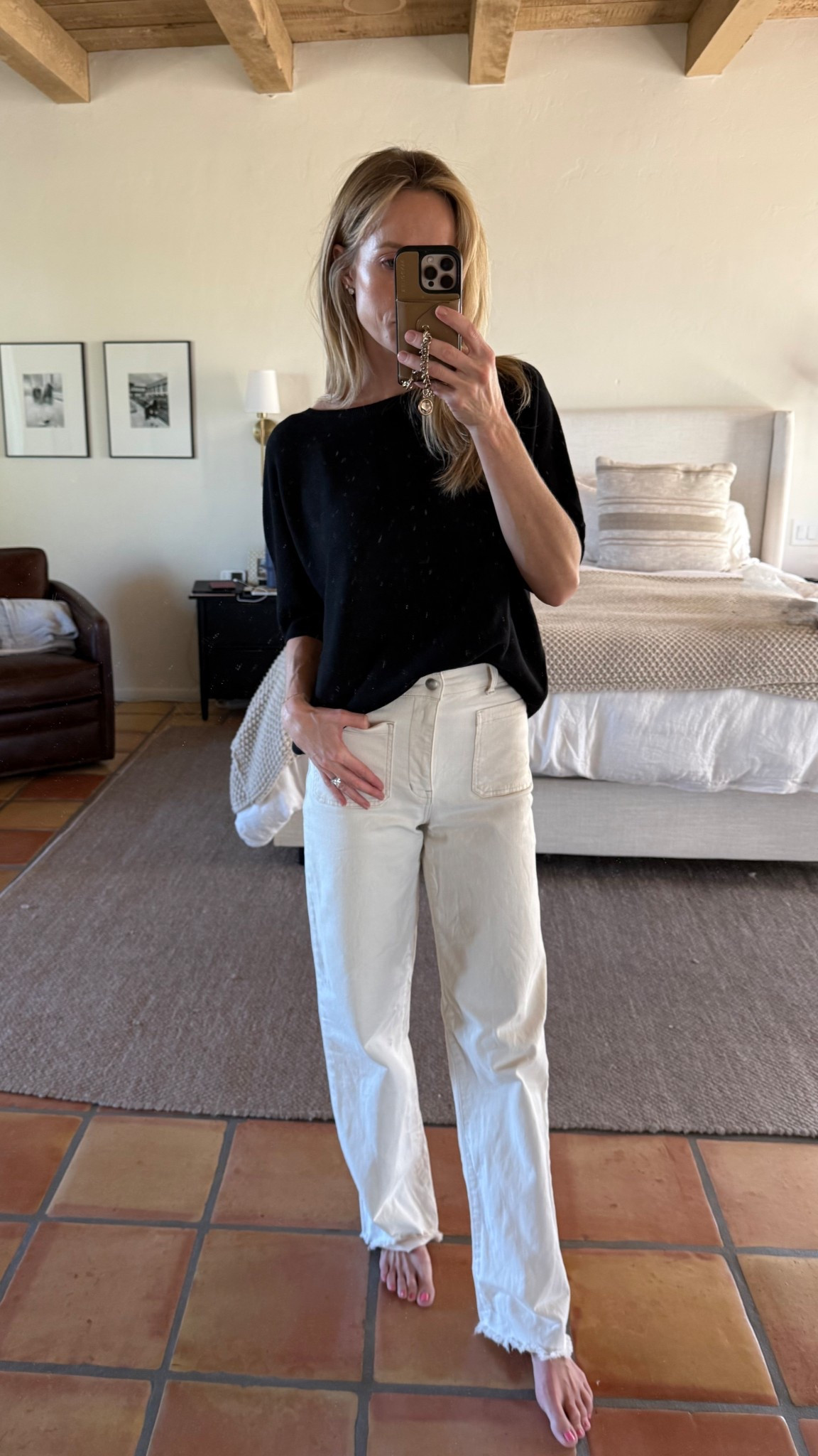 Quince lightweight cotton cashmere top in medium for an oversized fit and Madewell Emmett jeans in 25 long 

#LTKFindsUnder100 #LTKootd #LTKTall