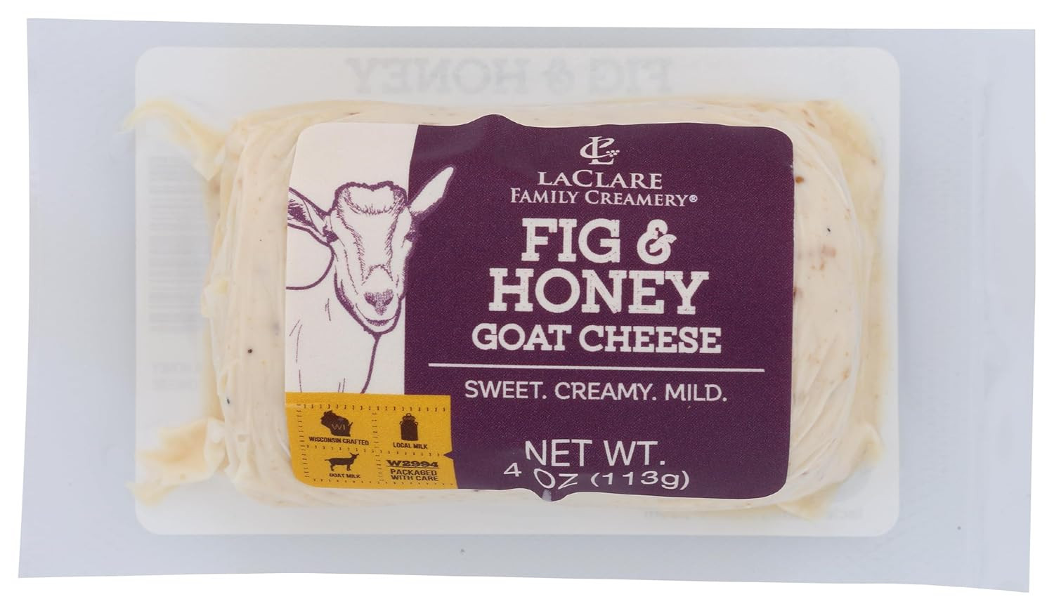 Laclare Family Creamery Fig & Honey Goat Cheese Log, 4 OZ | Amazon (US)