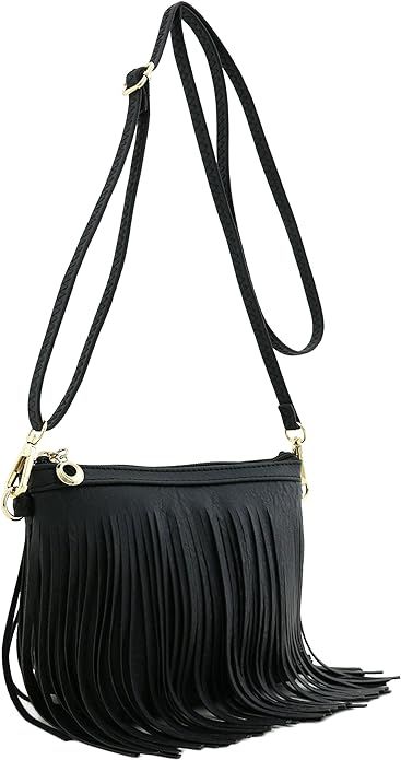FashionPuzzle Small Fringe Crossbody Bag with Wrist Strap | Amazon (US)