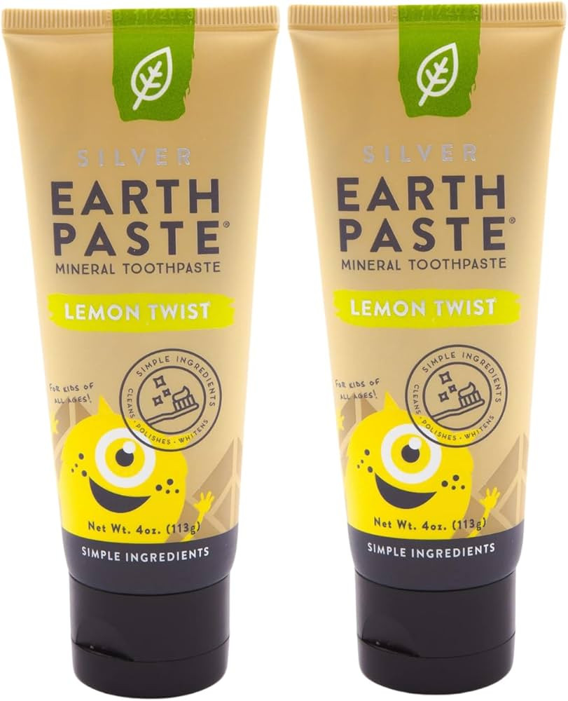 Redmond Earthpaste - Natural Non-Fluoride Toothpaste, 4 Ounce Tube (2 Pack, Lemon Twist) | Amazon (US)