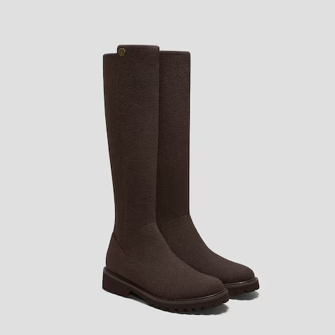 Round-Toe Stretchy Wool Knee-High Boots (Filipa) | VIVAIA