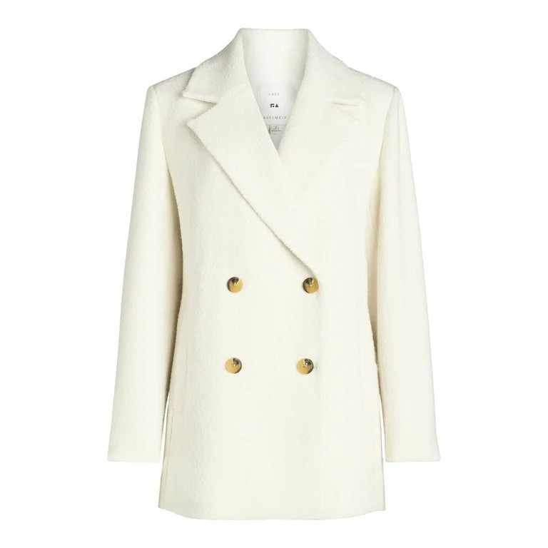 Free Assembly Women’s Boxy Double Breasted Jacket, Sizes XS-XXL - Walmart.com | Walmart (US)