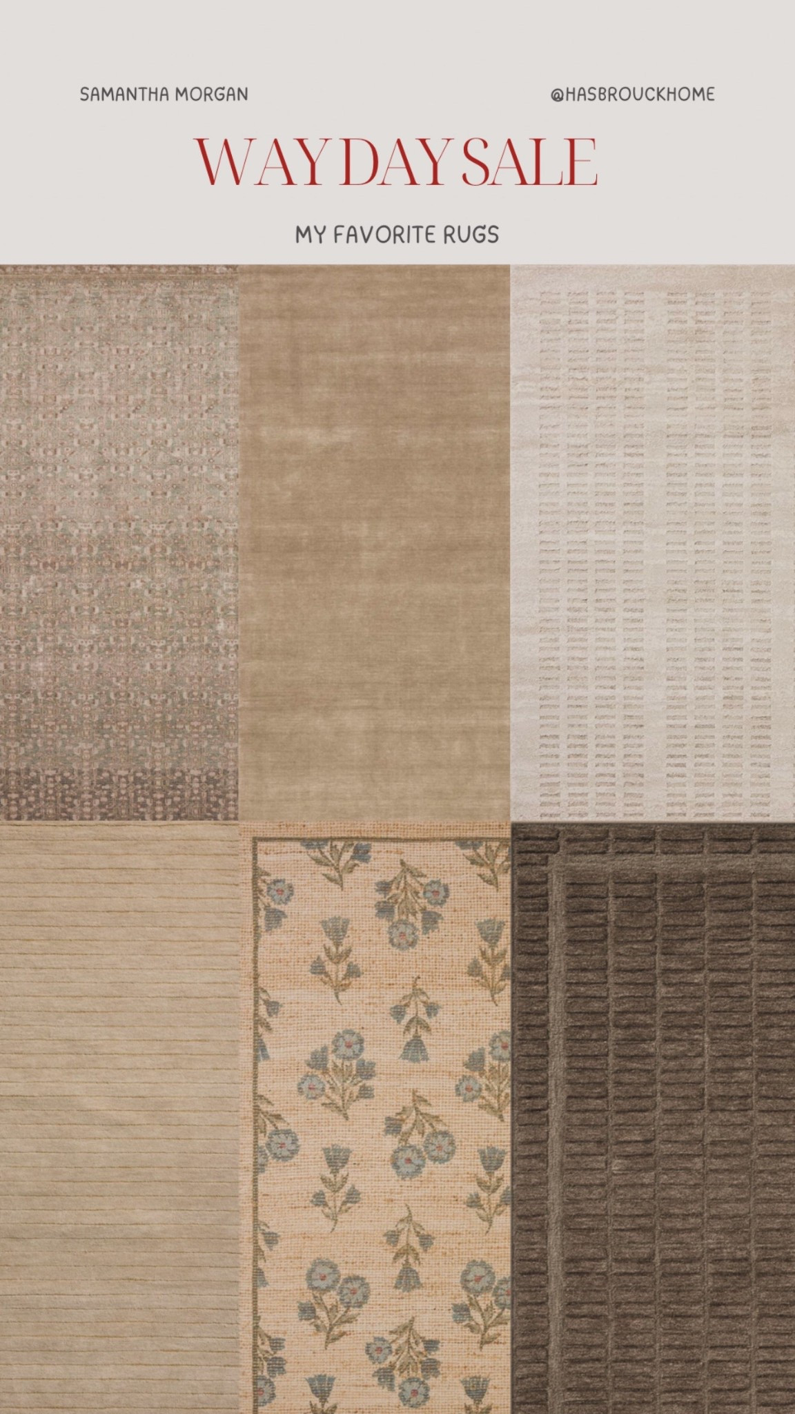 Wayfair is my favorite place to shop for rugs! They always have the best deals & so many are on sale for way day 🤎 it’s a great time to refresh your home for spring 

@Wayfair #wayfair #wayfairpartner #ad

#LTKSaleAlert #LTKdayinmylife #LTKHome