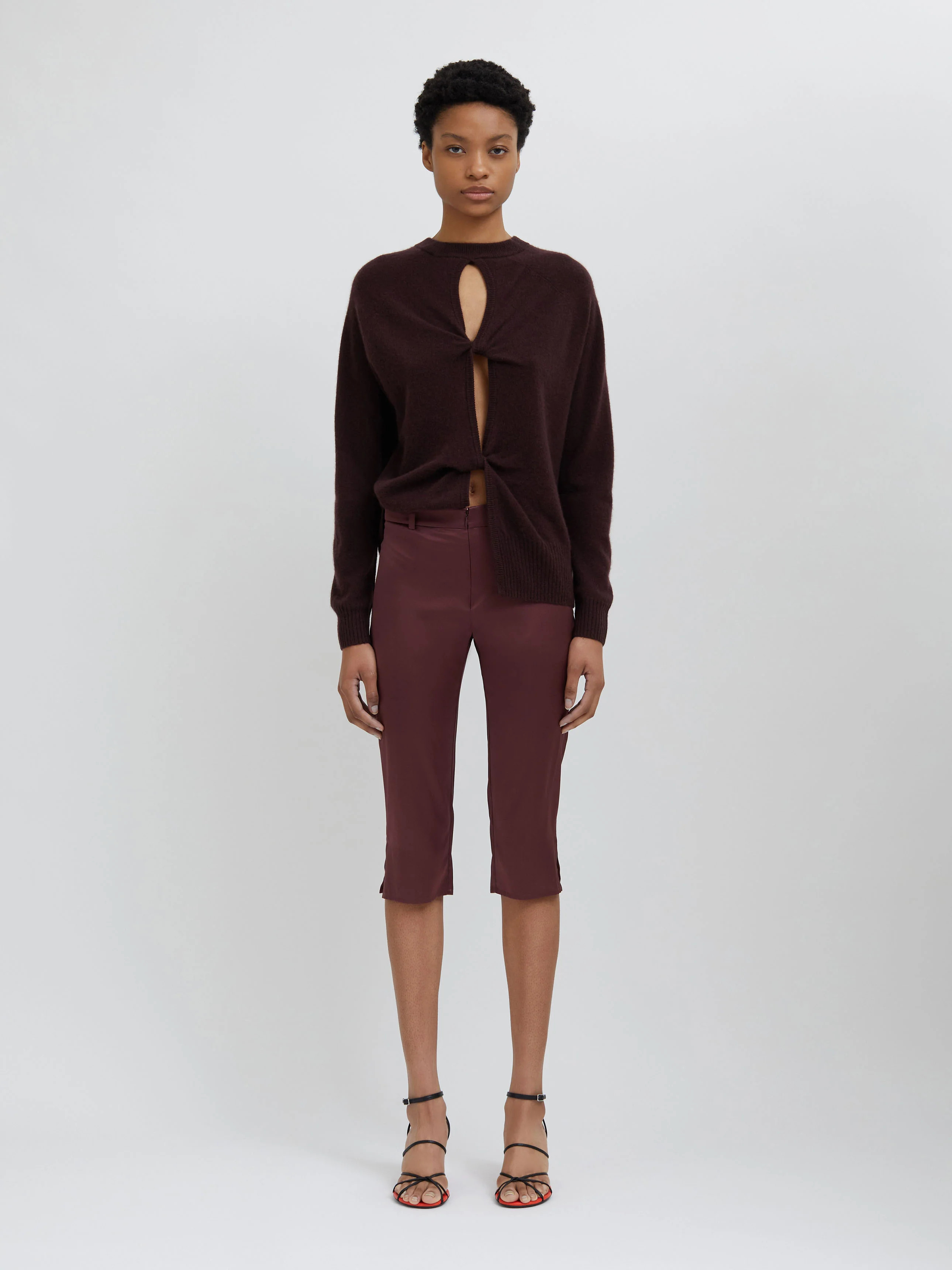 Christopher Esber | Silk Pedal Pusher Mahogany | Christopher Esber (Global)