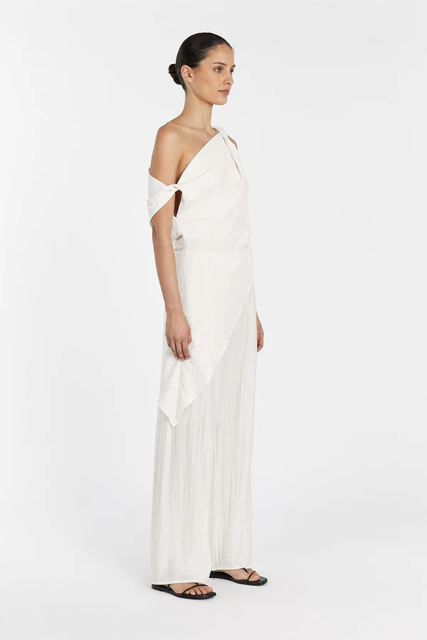 JOLIE CREAM MARLE ASYM TUNIC TOP | DISSH