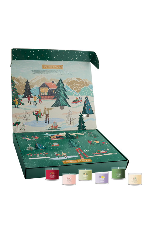 YANKEE CANDLE Signature Votive Mini Candle Jars, 12 Days of Christmas Candle Advent Calendar Variety Pack in Multicolored at Nordstrom | Nordstrom