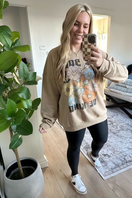 New graphic sweatshirts from Walmart!!! SO CUTE. Free people dupes! Urban outfitters dupe! Acid washed. Graphic tee. Sized up to an XL for length and oversized fit!