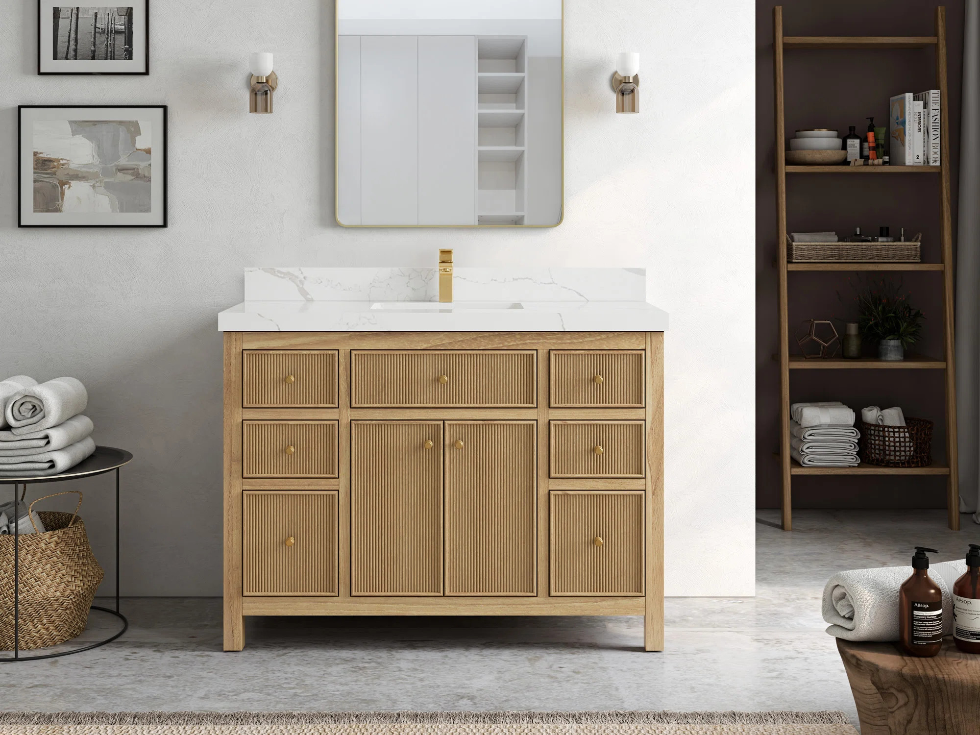 Willow Collections Sonoma Teak 48" Single Bathroom Vanity Set | Wayfair | Wayfair North America