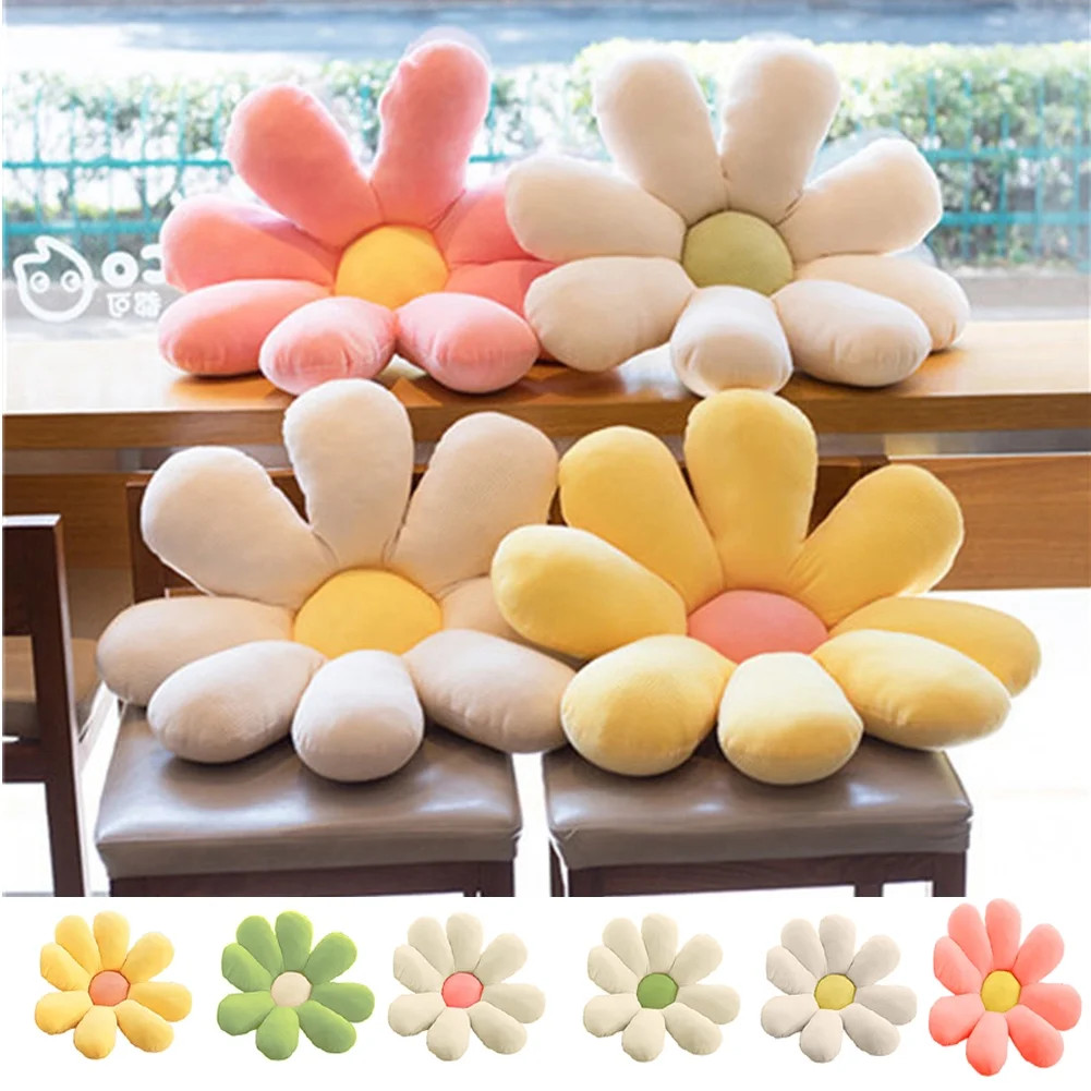 SPRING PARK Daisy Flower Shaped Pillow & Home Decorative Creative Cushion & Vivid Plush Stuffed P... | Walmart (US)