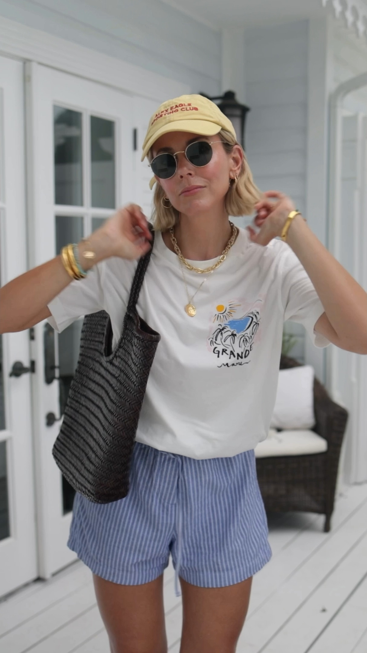 Holiday outfit inspo, vacation outfit ideas, striped shorts, easy holiday looks 

#LTKuk #LTKeurope #LTKsummer