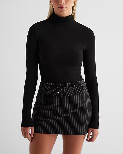 Supersoft Fitted Turtleneck Long Sleeve Bodysuit | Express
