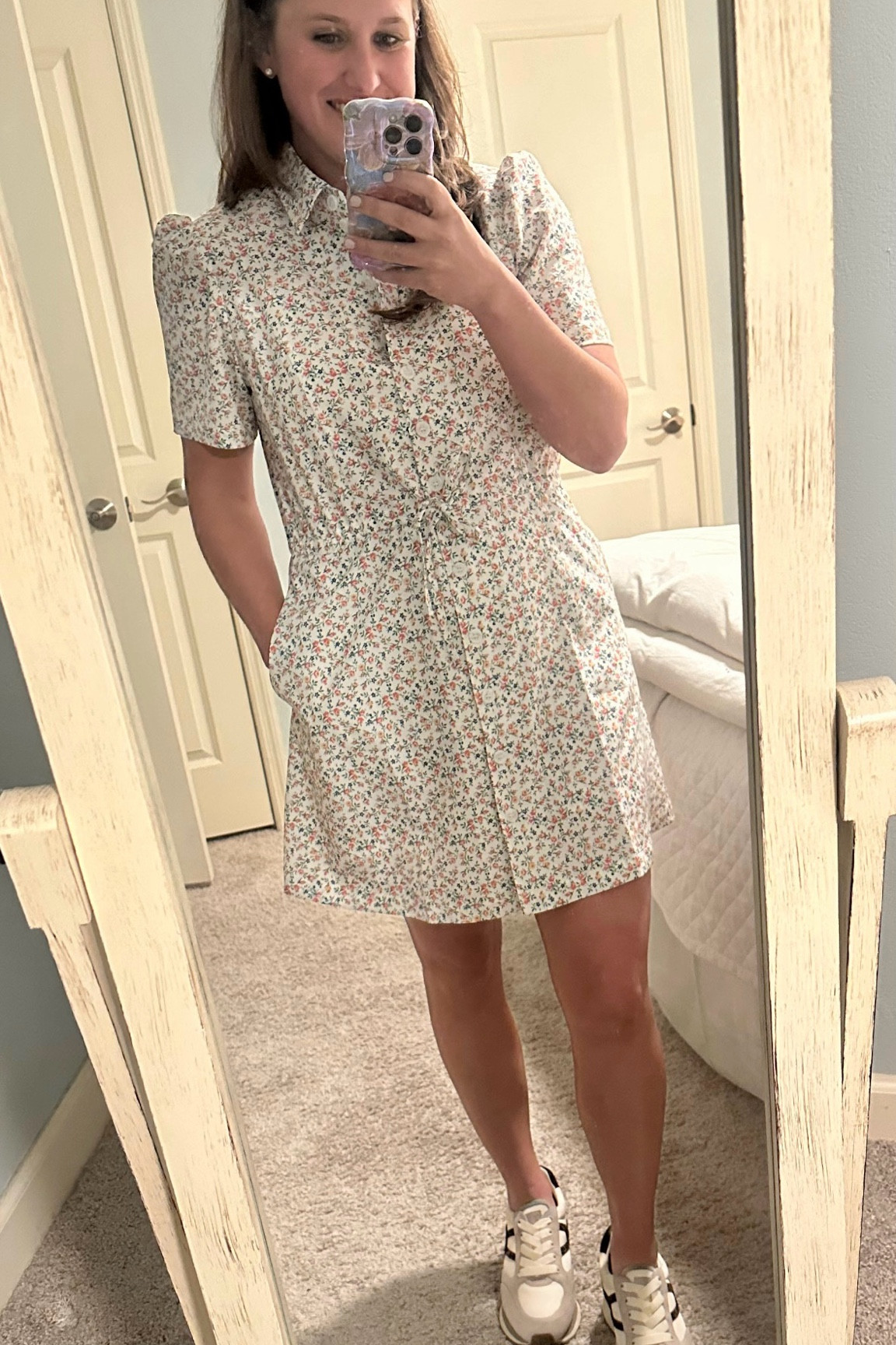 Byrdie brought back their best-selling dress in the cutest floral print! It's SO comfortable & flattering, comes with matching shorts, and has pockets 🤩 I'll be wearing this on & off the golf course! ⛳️

Masters Outfit
Golf Spectator Outfit