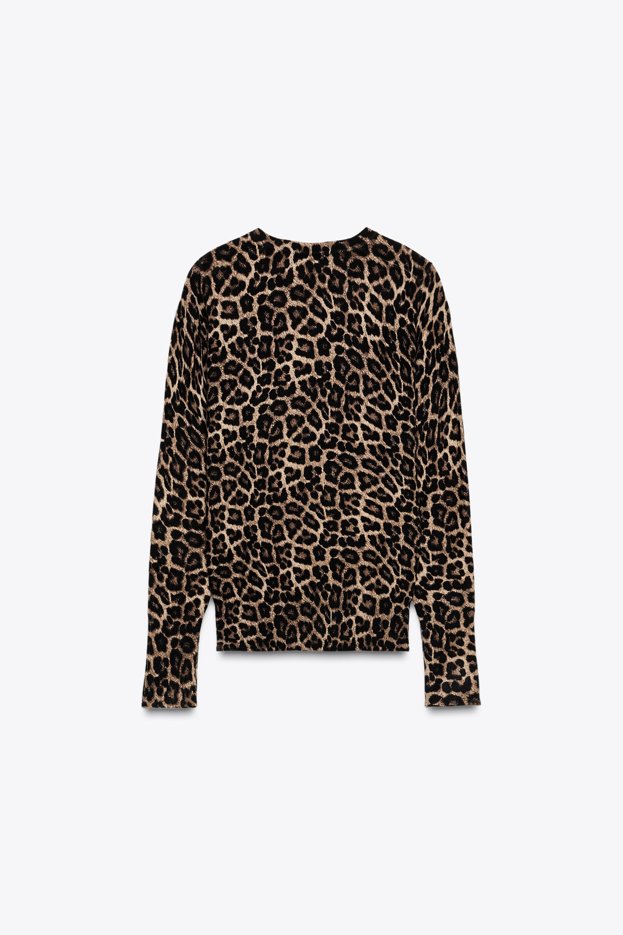 ANIMAL PRINT KNIT SWEATER | Zara US