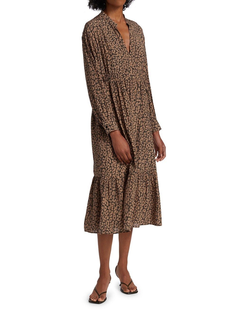 Maple Leopard-Print Midi-Dress | Saks Fifth Avenue