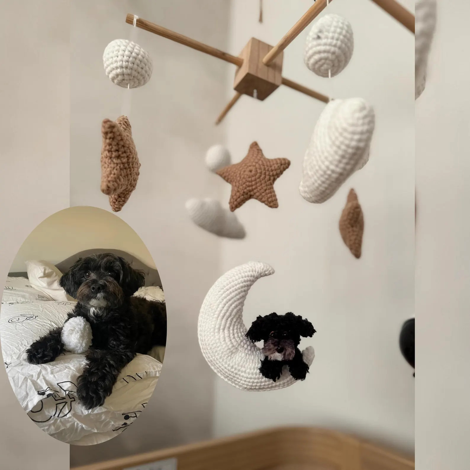 Personalized Dog Baby Mobile, Custom Baby Mobile, Crochet Baby Mobile, Puppy Nursery Decor, Nurse... | Etsy (Global)