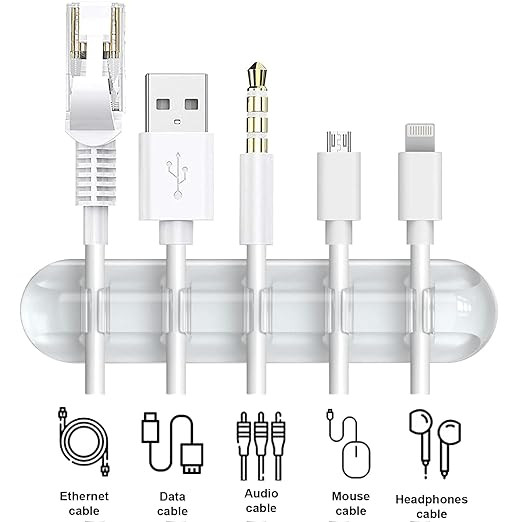 Cord Organizer, Clear Cable Clips Cable Management, Cable Organizers USB Cable Holder Wire Organi... | Amazon (US)
