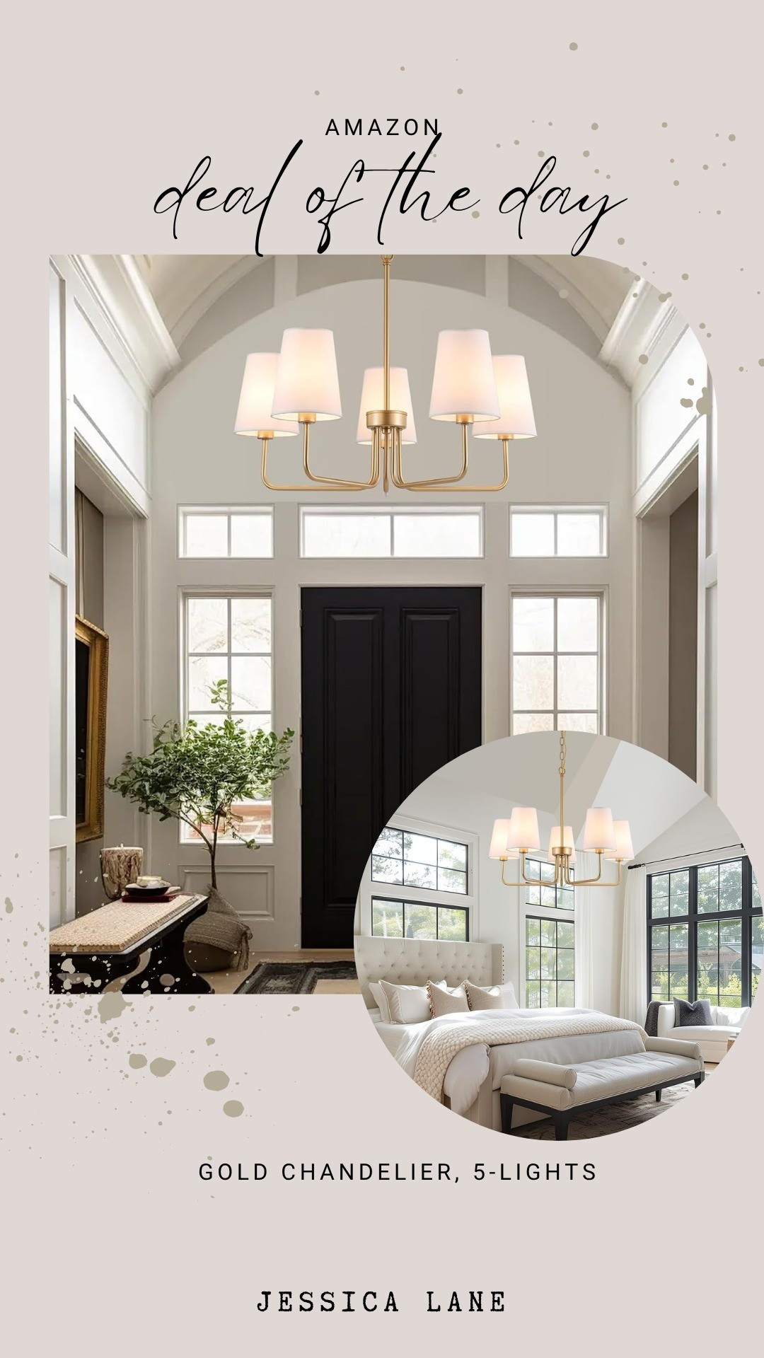 This gold 5-light chandelier is a stunning addition to an entryway or bedroom. Its elegant design brings a sophisticated glow to your space.#lightingdesign #homestyle #golddecor #amazonhome

#LTKSaleAlert #LTKHome