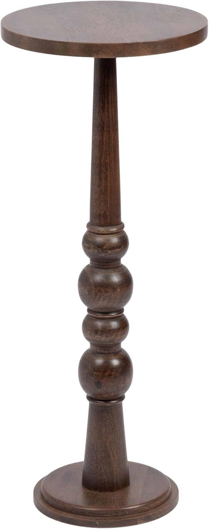 Kate and Laurel Wegner Traditional Wooden Round Drink Table, 12 x 12 x 30, Brown, Elegant and Dur... | Amazon (US)