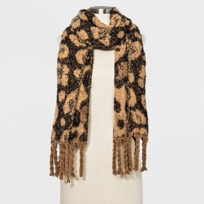 Women's Brushed Blanket Scarf - A New Day™ Brown One Size | Target