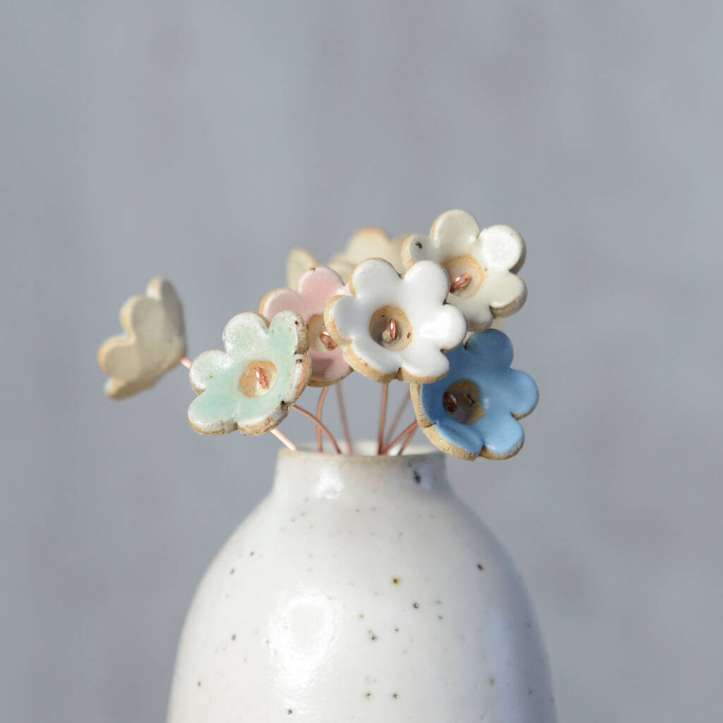 Original Ceramic Flower Decorative Bud Stems | Not On The High Street