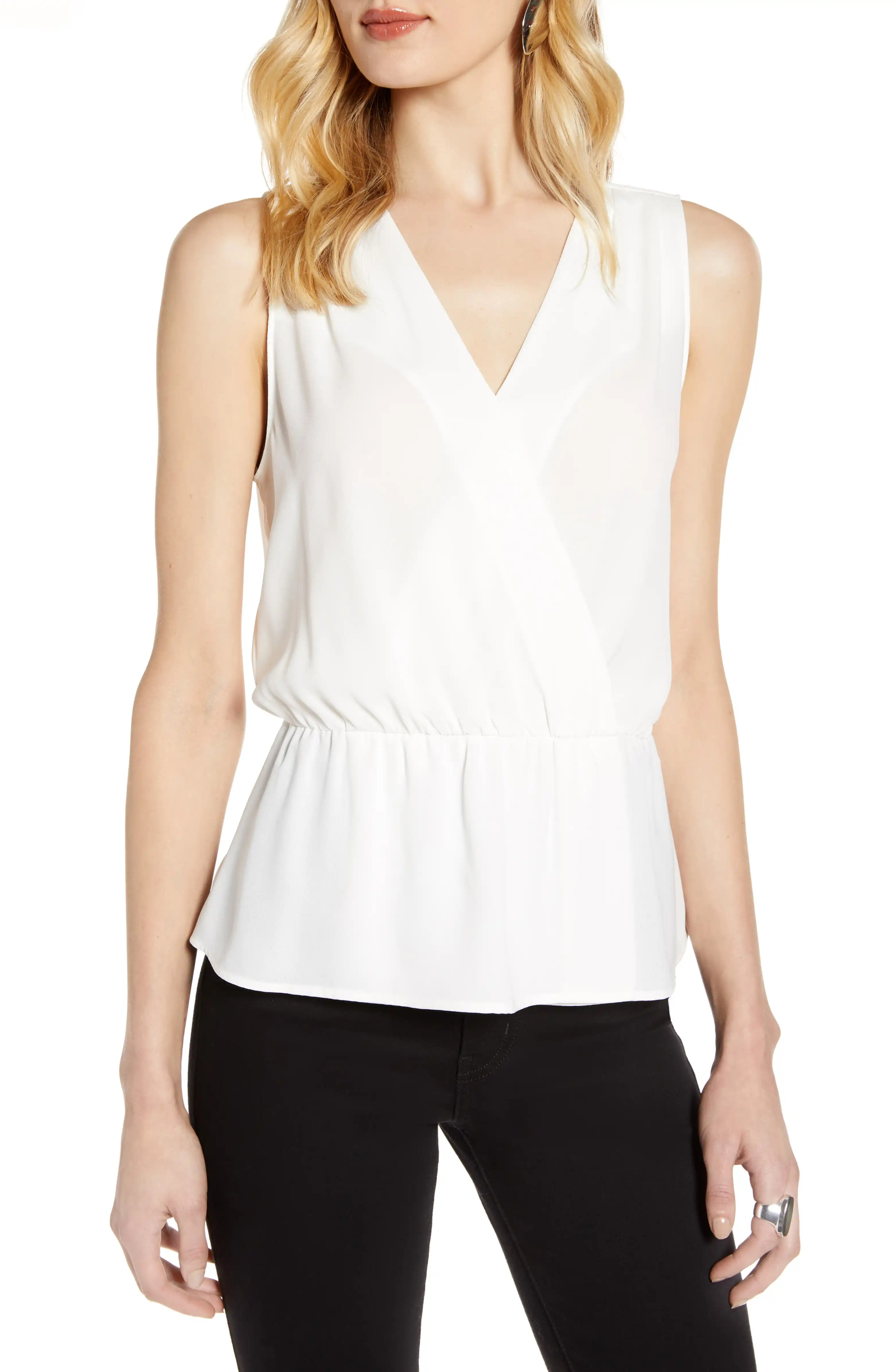 Wrap Front Peplum Top | Nordstrom