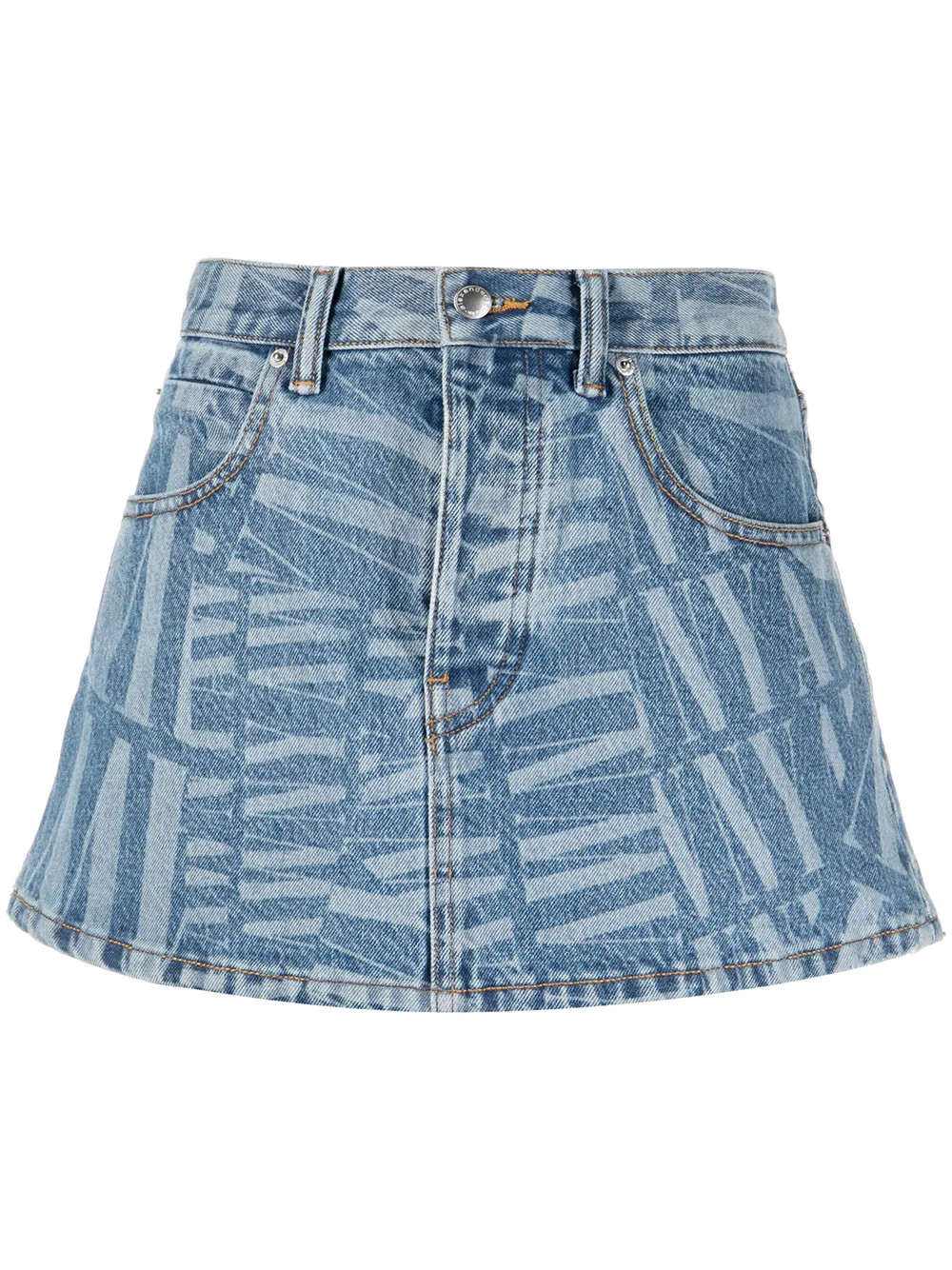 logo-print mini denim skirt | Farfetch Global