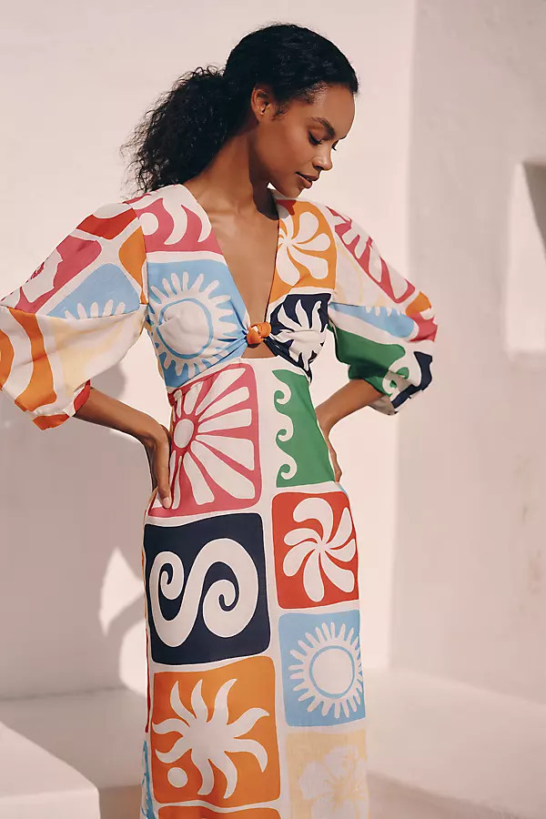 Cala de la Cruz x Anthropologie Gaia Puff Sleeve Maxi Dress | Anthropologie (US)