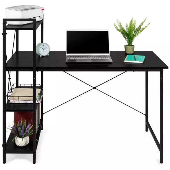 Best Choice Products 48in Computer Desk & 4-Tier Shelf, Modular Workstation, Home Office Furnitur... | Target