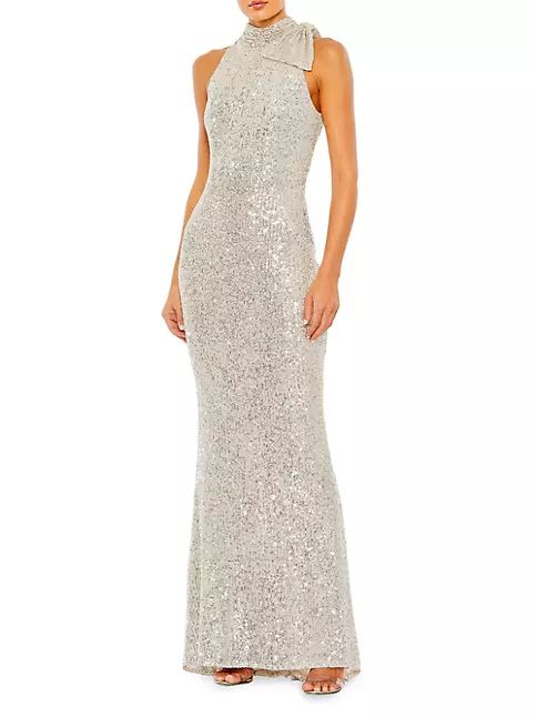 Metallic Column Gown | Saks Fifth Avenue