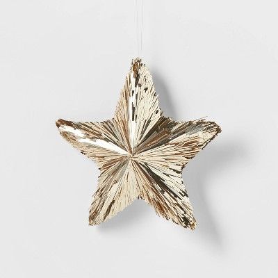 Tinsel Stars Christmas Tree Ornament Gold - Wondershop™ | Target