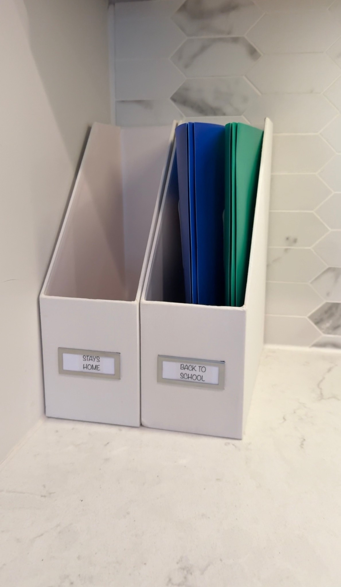 An easy way to create a filing system for schoolwork! Tackle the back to school section daily, while going through what stays home at the end of each week. 

#LTKHome #LTKU #LTKFamily