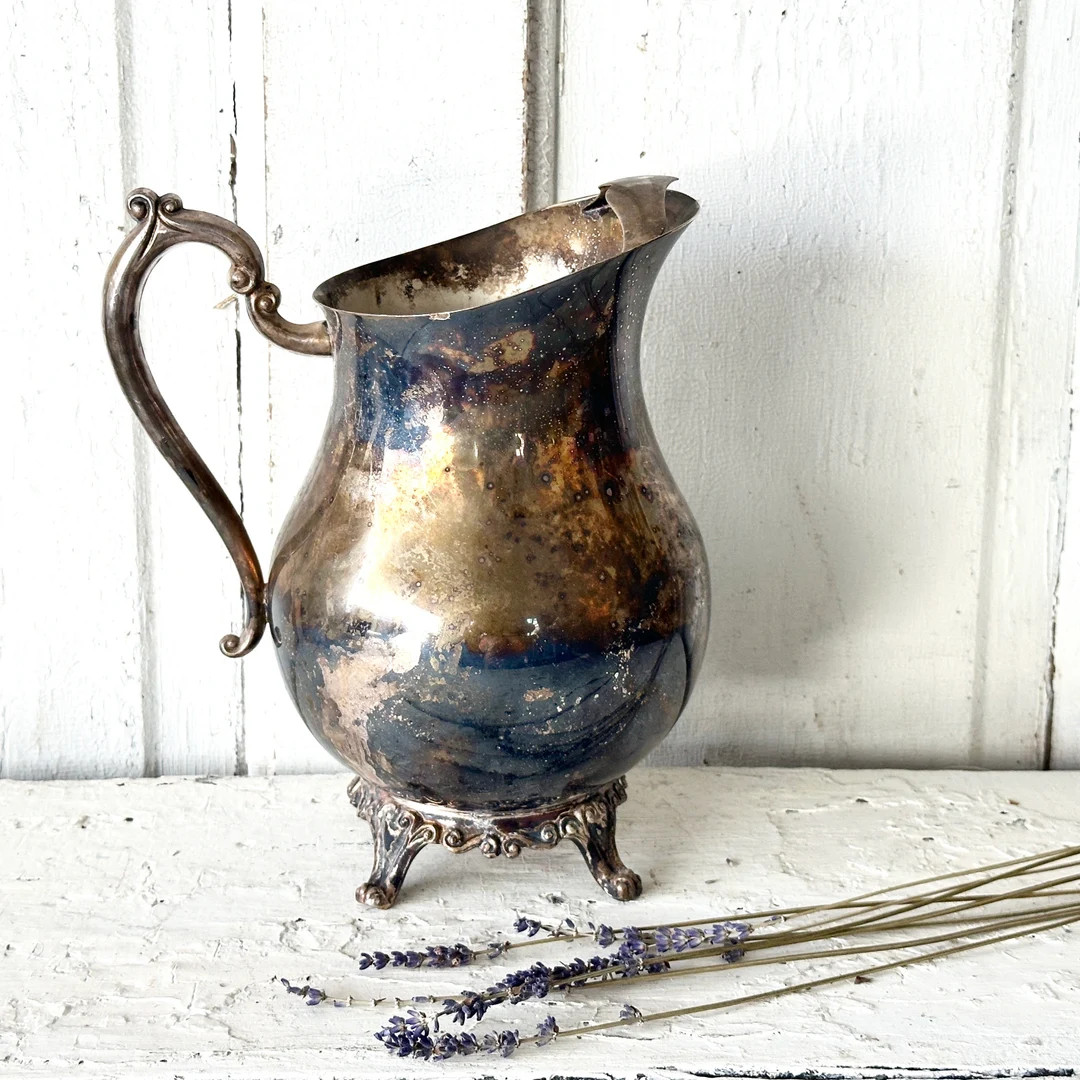 Vintage Silver Pitcher Rogers Silver Pitcher French Farmhouse Decor - Etsy | Etsy (US)