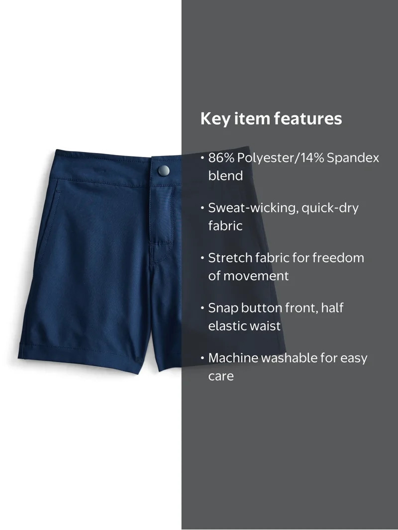 Athletic Works Boys Active Performance Shorts, Sizes 4-18 | Walmart (US)