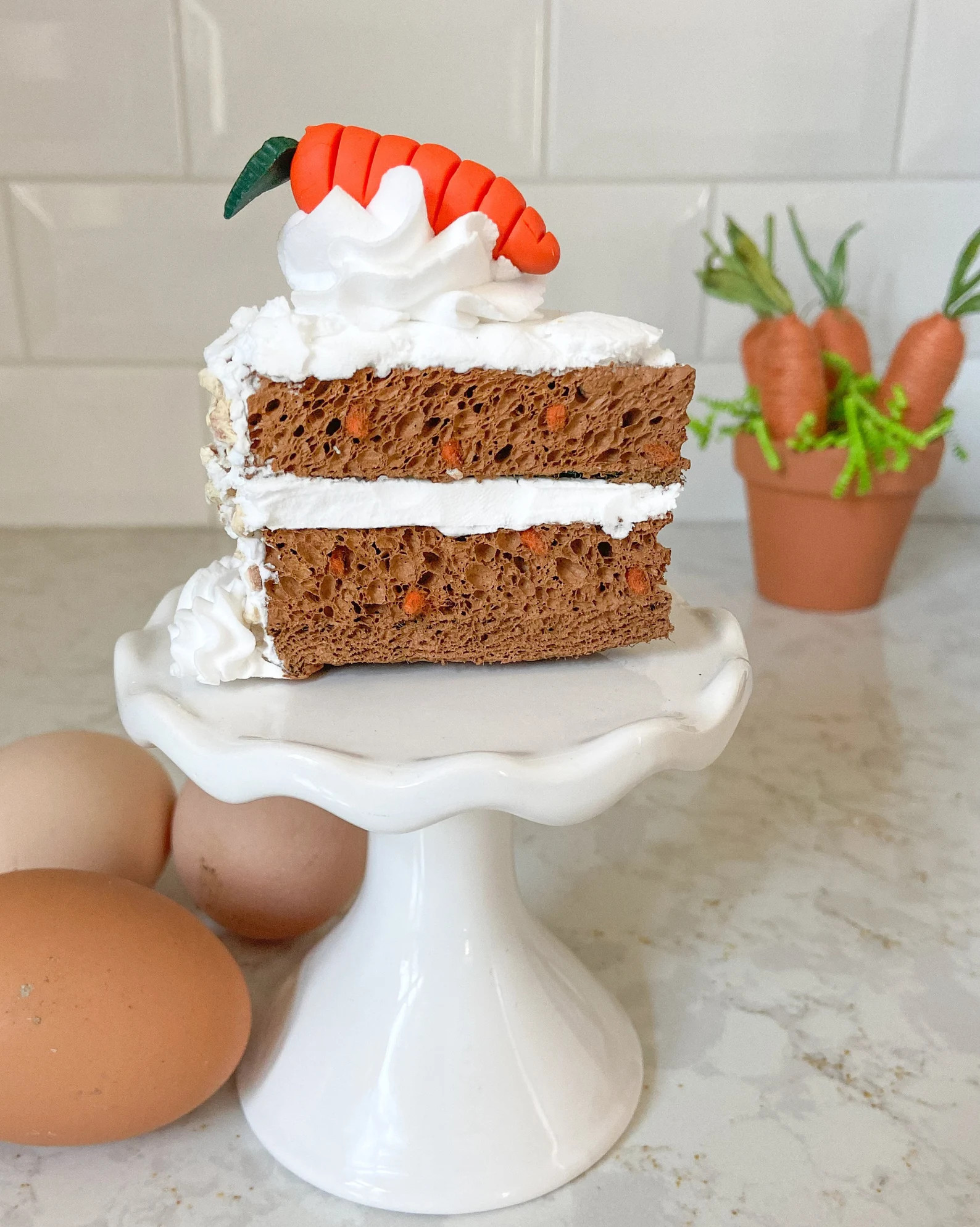 FAUX CARROT CAKE Slice Decoration  1 Slice of Fake Carrot | Etsy | Etsy (US)