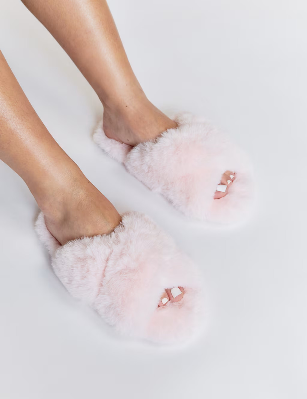 Faux Fur Crossover Slider Slippers | Marks & Spencer (UK)